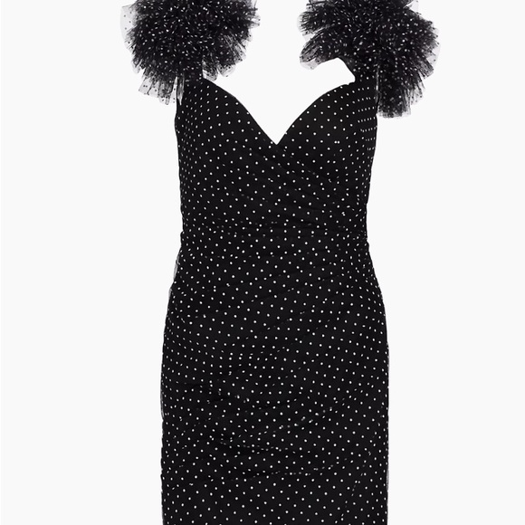 ML Monique Lhuillier Peyton Polka Dot Knit Minidress - Picture 2 of 6